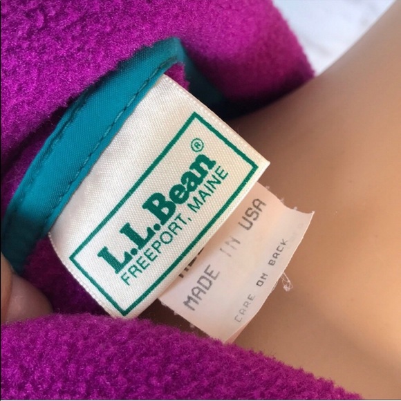 Vintage LL Bean fleece jacket magenta medium - Picture 6 of 6